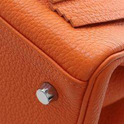 Pre Owned حقيبة هيرمس كيلي 42 برتقالي توريلون كليمونس شانه مع شراريب