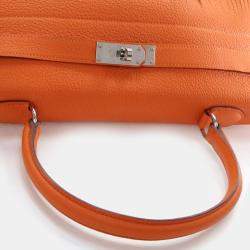 Pre Owned حقيبة هيرمس كيلي 42 برتقالي توريلون كليمونس شانه مع شراريب