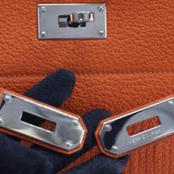 Pre Owned حقيبة هيرمس كيلي 42 برتقالي توريلون كليمونس شانه مع شراريب