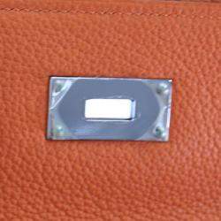 Pre Owned حقيبة هيرمس كيلي 42 برتقالي توريلون كليمونس شانه مع شراريب