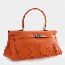 Pre Owned حقيبة هيرمس كيلي 42 برتقالي توريلون كليمونس شانه مع شراريب