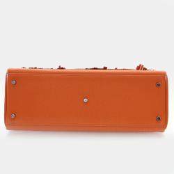 Pre Owned حقيبة هيرمس كيلي 42 برتقالي توريلون كليمونس شانه مع شراريب