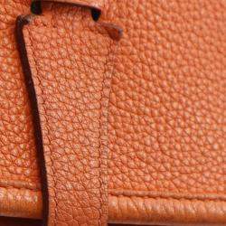 Pre Owned Hermes Evelyne III 29 Orange H Taurillon Clemence Leather Crossbody Bag