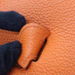 Pre Owned Hermes Evelyne III 29 Orange H Taurillon Clemence Leather Crossbody Bag