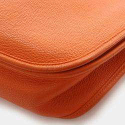 Pre Owned Hermes Evelyne III 29 Orange H Taurillon Clemence Leather Crossbody Bag