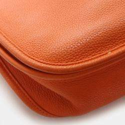 Pre Owned Hermes Evelyne III 29 Orange H Taurillon Clemence Leather Crossbody Bag