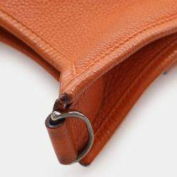 Pre Owned Hermes Evelyne III 29 Orange H Taurillon Clemence Leather Crossbody Bag