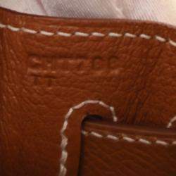 Pre Owned Hermes Kelly Sellier 32 Gold Epsom Calfskin Leather Top Handle Bag