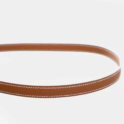 Pre Owned Hermes Kelly Sellier 32 Gold Epsom Calfskin Leather Top Handle Bag