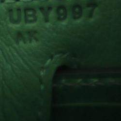 Pre Owned Hermes Kelly Touch 28 Green Togo Calfskin Leather Top Handle Bag