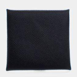 Pre Owned Hermes Bastia Black Epsom Calfskin Leather Coin Purse