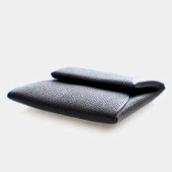 Pre Owned Hermes Bastia Black Epsom Calfskin Leather Coin Purse