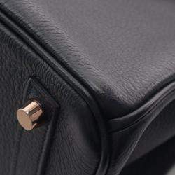 Pre Owned Hermes Birkin Touch 25 Black Togo Calfskin Leather Top Handle Bag