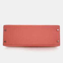 Pre Owned حقيبة هيرمس كيلي سيليير جلد عجل إيبسوم زهري بمقبض علوي حجم 32