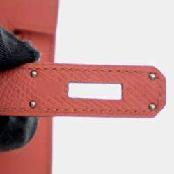 Pre Owned حقيبة هيرمس كيلي سيليير جلد عجل إيبسوم زهري بمقبض علوي حجم 32