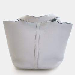 مملوكة مسبقًا Hermes Picotin 22 Bleu Pale Togo Calfskin Leather Shoulder Bag