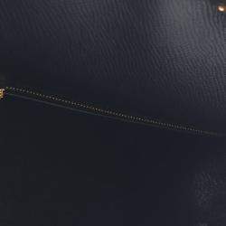 Pre Owned حقيبة هيرمس كيلي سيليير 25 جلد إبسم عجل أسود مقبض علوي