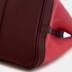 Pre Owned Hermes Garden Party 36 Pink Toile Canvas Tote Bag