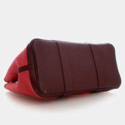 Pre Owned Hermes Garden Party 36 Pink Toile Canvas Tote Bag