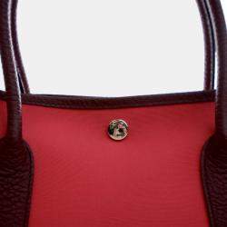 Pre Owned Hermes Garden Party 36 Pink Toile Canvas Tote Bag
