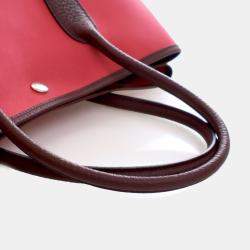 Pre Owned Hermes Garden Party 36 Pink Toile Canvas Tote Bag