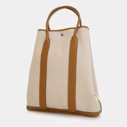 Pre Owned Hermes Garden File 37 Beton Toile H Canvas Tote Bag