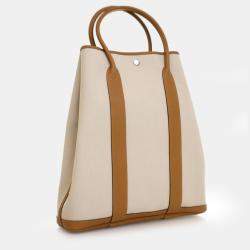 Pre Owned Hermes Garden File 37 Beton Toile H Canvas Tote Bag