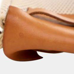 Pre Owned Hermes Herbag TPM Beige Toile Canvas Top Handle Bag