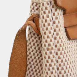 Pre Owned Hermes Herbag TPM Beige Toile Canvas Top Handle Bag