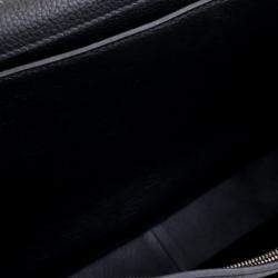 Pre Owned حقيبة مراسل هيرميس ستيف كابورال جلد توريلون كليمونس سوداء