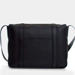 Pre Owned حقيبة مراسل هيرميس ستيف كابورال جلد توريلون كليمونس سوداء