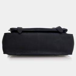 Pre Owned حقيبة مراسل هيرميس ستيف كابورال جلد توريلون كليمونس سوداء