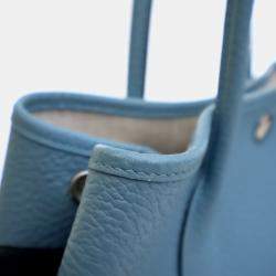 مملوكة مسبقًا Hermes Garden Party 30 Bleu Du Nord Negonda Calfskin Leather Tote Bag