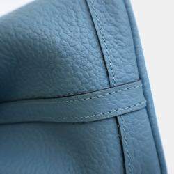 مملوكة مسبقًا Hermes Garden Party 30 Bleu Du Nord Negonda Calfskin Leather Tote Bag