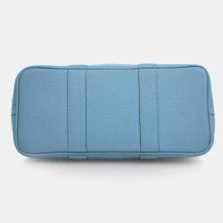 مملوكة مسبقًا Hermes Garden Party 30 Bleu Du Nord Negonda Calfskin Leather Tote Bag