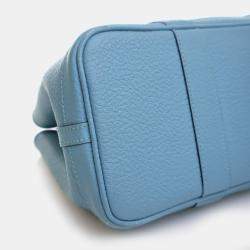 مملوكة مسبقًا Hermes Garden Party 30 Bleu Du Nord Negonda Calfskin Leather Tote Bag