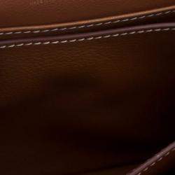 Pre Owned Hermes Roulis 23 Gold Evercolor Calfskin Leather Shoulder Bag