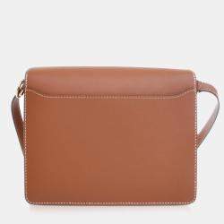 Pre Owned Hermes Roulis 23 Gold Evercolor Calfskin Leather Shoulder Bag