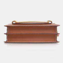 Pre Owned Hermes Roulis 23 Gold Evercolor Calfskin Leather Shoulder Bag