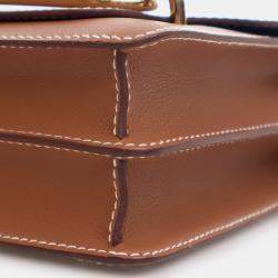 Pre Owned Hermes Roulis 23 Gold Evercolor Calfskin Leather Shoulder Bag