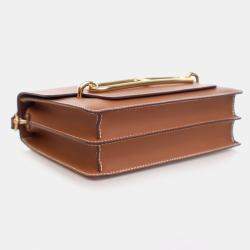 Pre Owned Hermes Roulis 23 Gold Evercolor Calfskin Leather Shoulder Bag