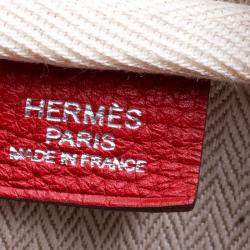 Pre Owned Hermes Rougue Garance Togo Leather Victoria II Bag
