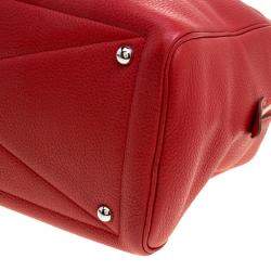 Pre Owned Hermes Rougue Garance Togo Leather Victoria II Bag