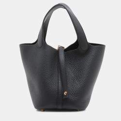 Pre Owned Hermes Black Clemence Picotin Lock 18