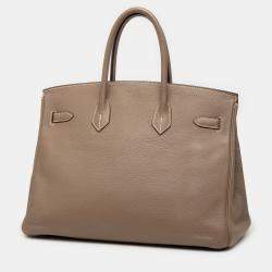 Pre Owned Hermes Brown Togo Birkin Retourne 35