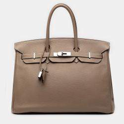 Pre Owned Hermes Brown Togo Birkin Retourne 35
