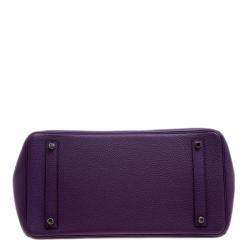 Hermes Ultraviolet Togo Leather Palladium Hardware Birkin 35 Bag
