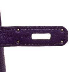 Hermes Ultraviolet Togo Leather Palladium Hardware Birkin 35 Bag