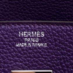 Hermes Ultraviolet Togo Leather Palladium Hardware Birkin 35 Bag