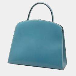 مملوكة مسبقًا حقيبة هيرمس دالفي 30 جلد العجل الأزرق بوكس